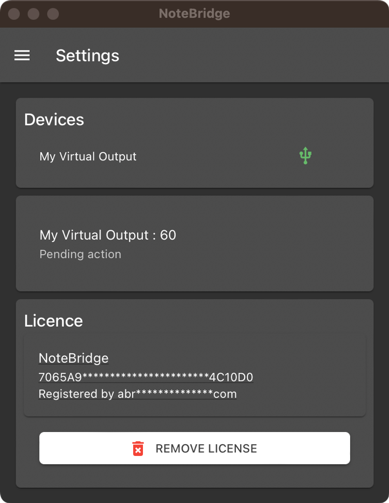 NoteBridge Swift Configuration Window